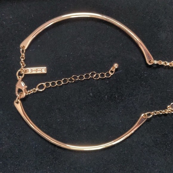 White House Black Market, Rose Gold, Lariat rhinestone necklace, Adjustable neck - Picture 5 of 6